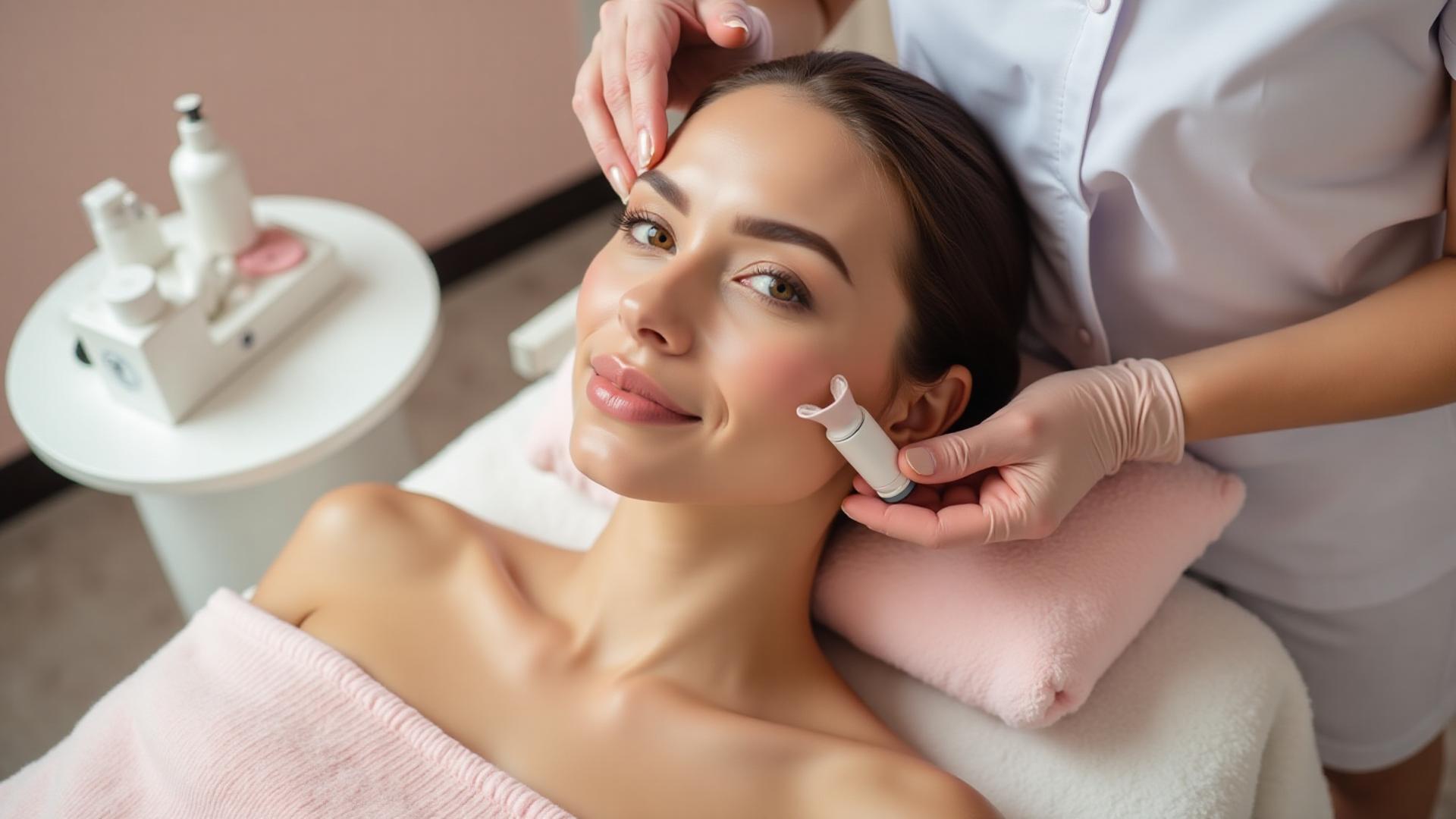 Tratamiento estético facial profesional en clínica de dermatología